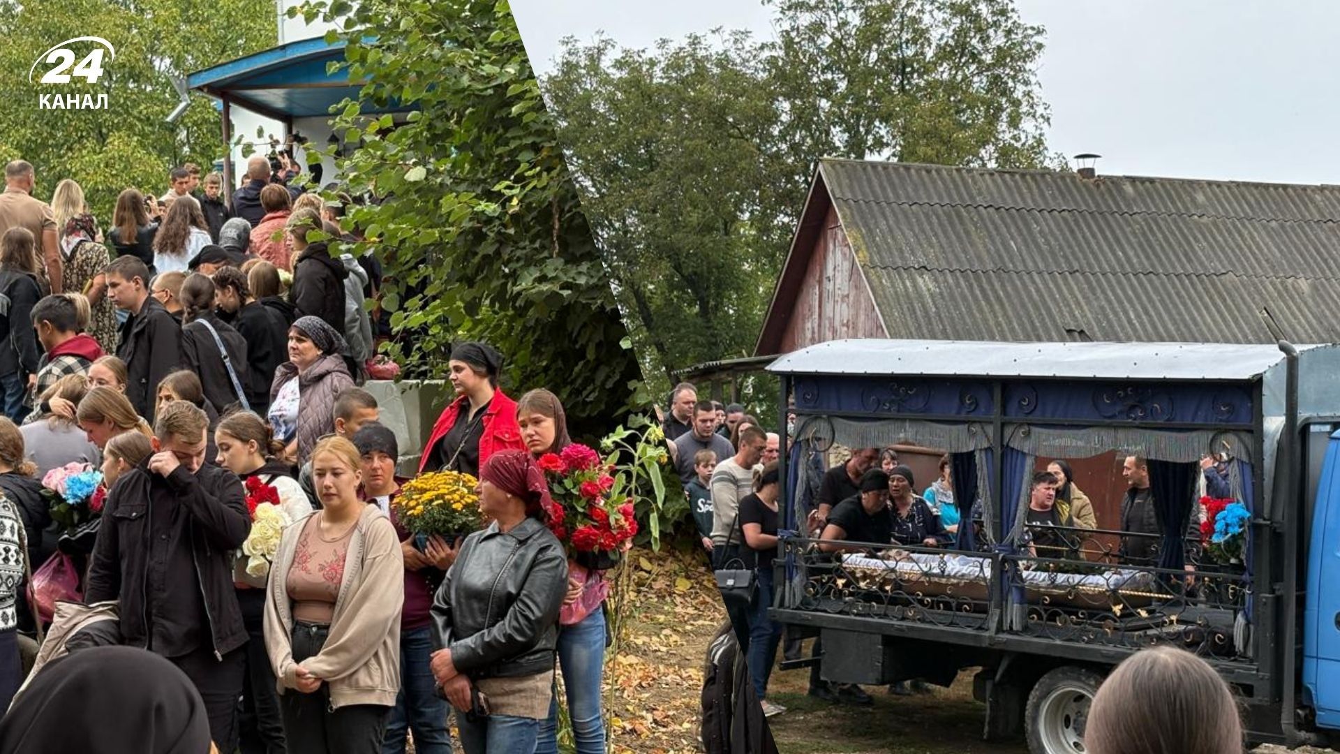 Прощання з вбитими школярами у Копистирині Прощання з вбитими школярами у Копистирині