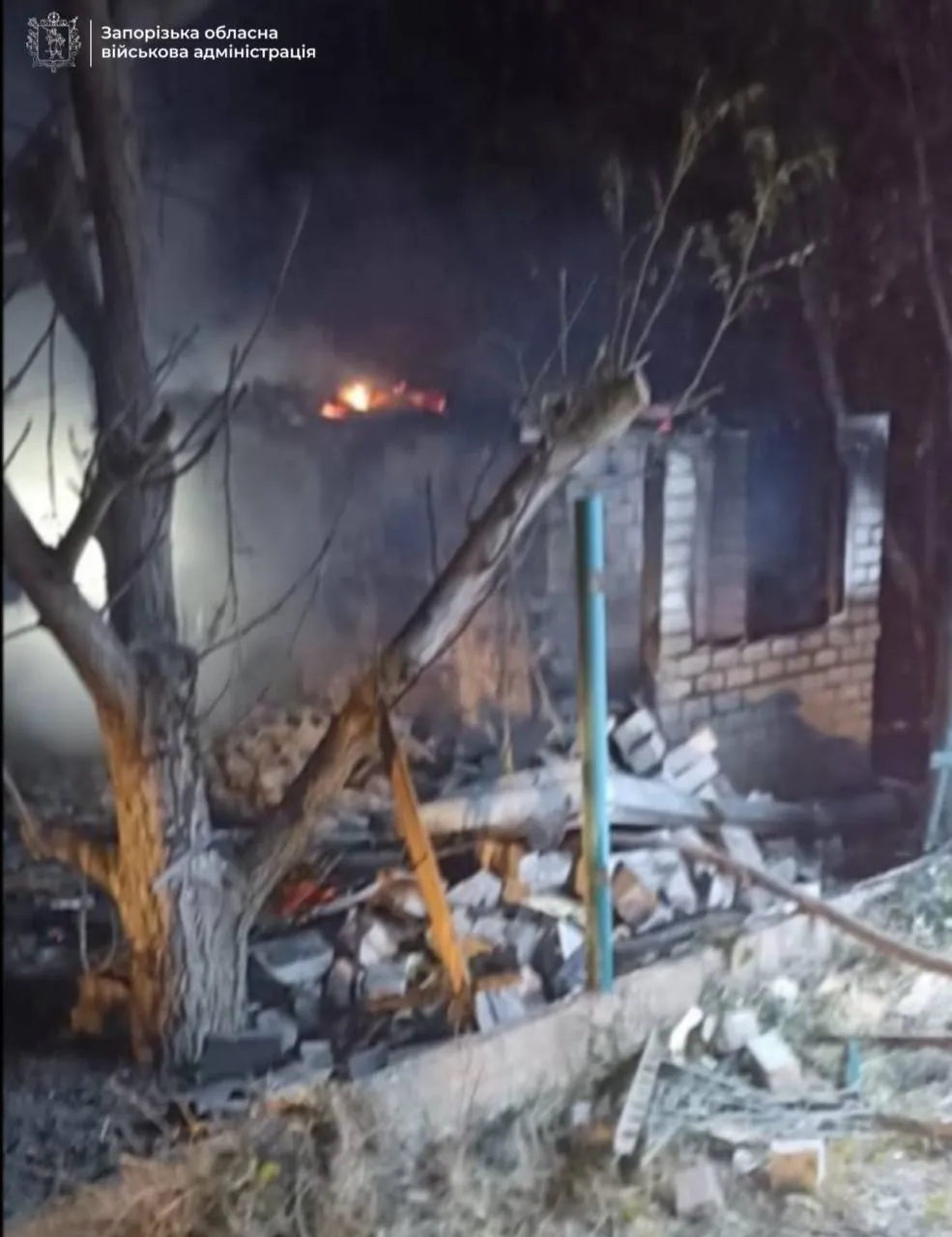 Атака по пригороду Запорожья 15 сентября 2025 года