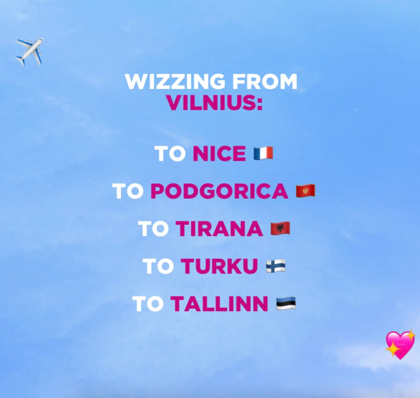 Нові рейси Wizz Air з Литви Нові рейси Wizz Air з Литви