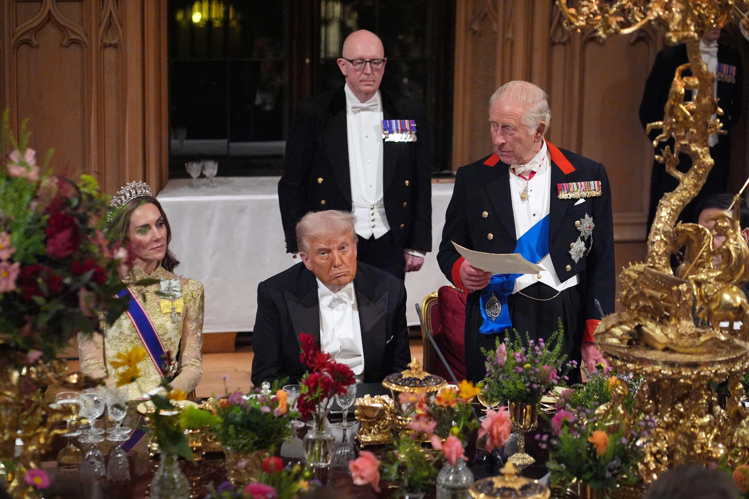 Кейт Миддлтон сидела на банкете рядом с Дональдом Трампом