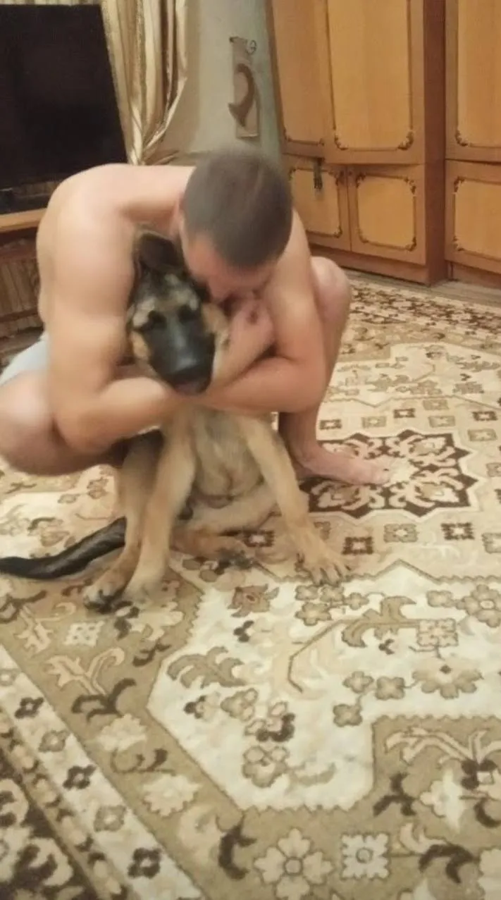 Назар с любимой собакой