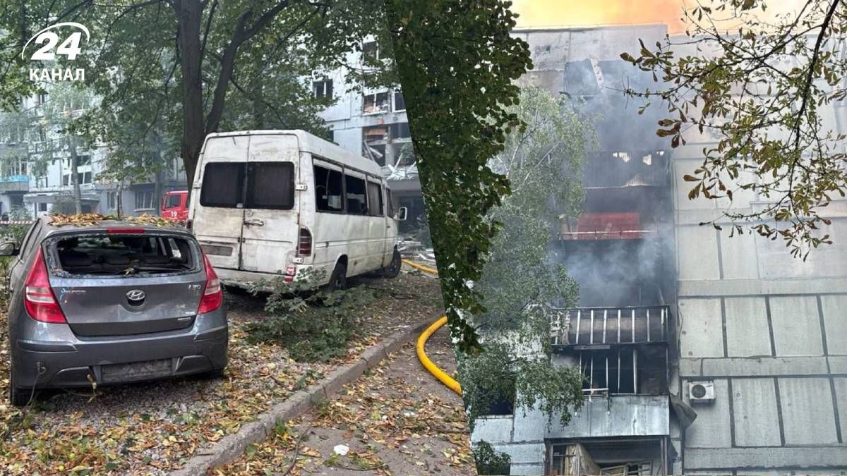 Россияне ударили по многоэтажке в Днепре