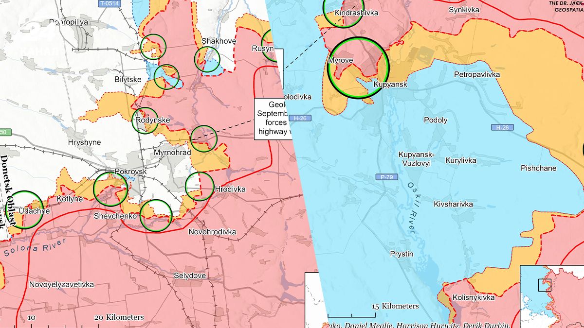 Ситуация на фронте 22 сентября от ISW Ситуация на фронте 22 сентября от ISW