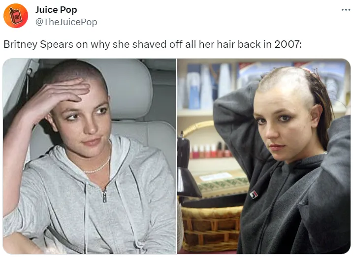 Брітні Спірс із поголеною головою 