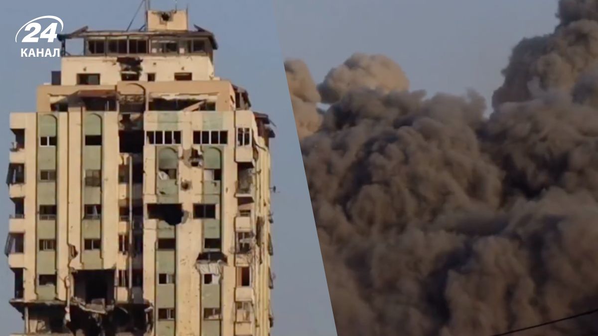 Самое высокое здание в Газе уничтожил Израиль Самое высокое здание в Газе уничтожил Израиль