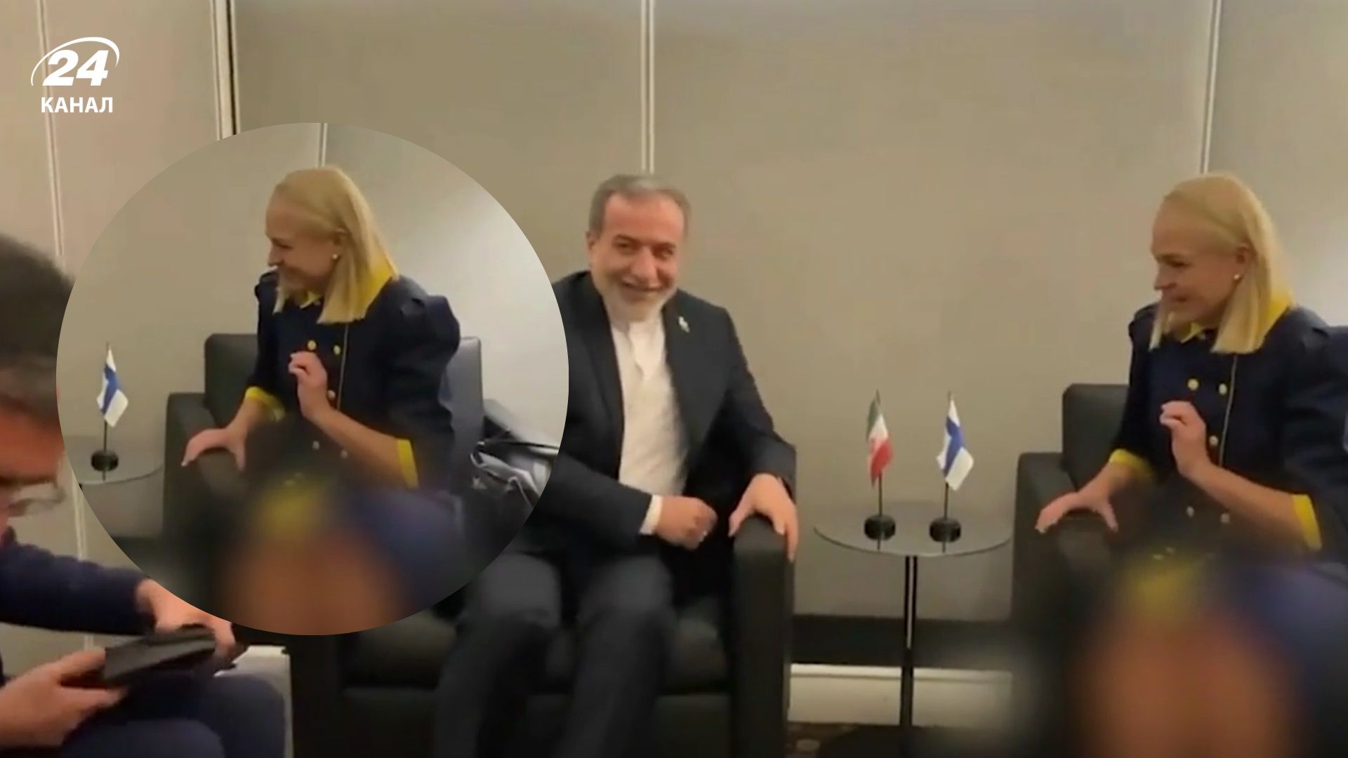 На телеканале Ирана частично заблюрили главу МИД Финляндии из-за длины юбки - 24 Канал