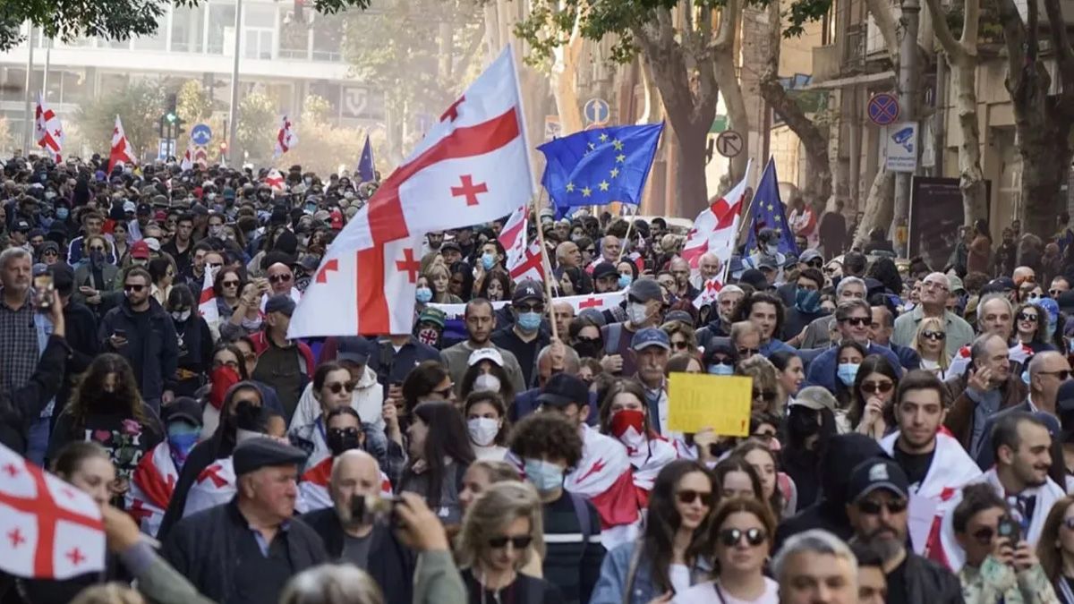 Чего требуют митингующие в Грузии