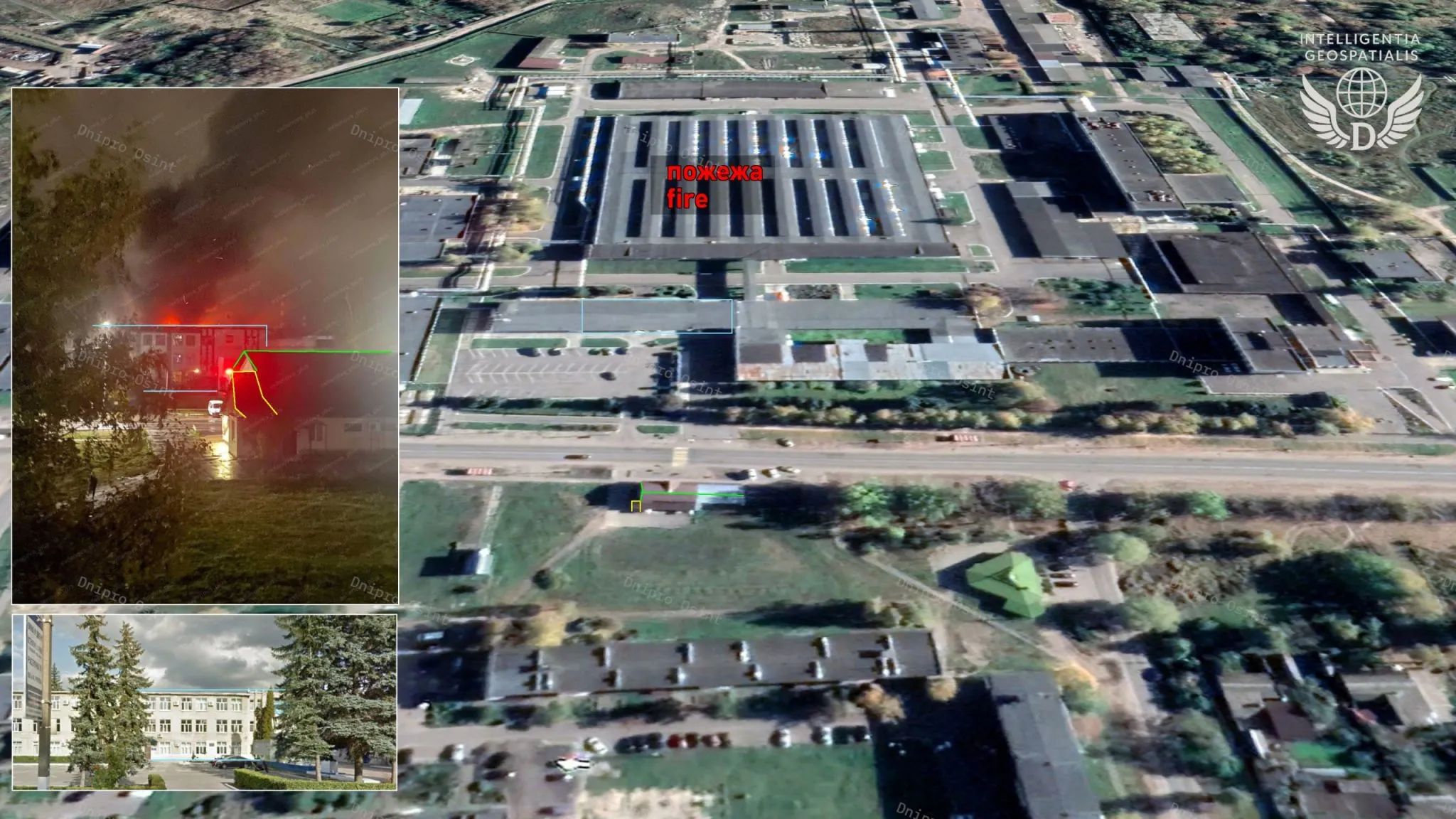 Пожар на Карачевском заводе Электродеталь после атаки 29 сентября 2025 года 