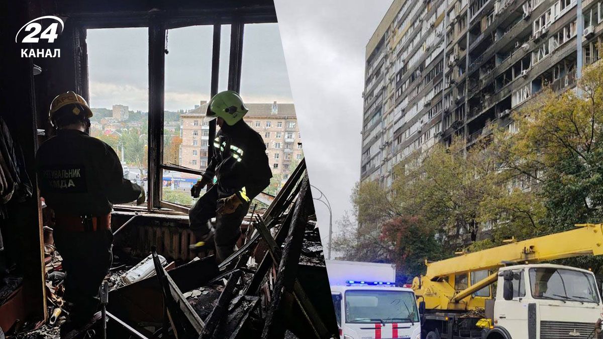 Спасатели показали кадры разбитой высотки в Печерском районе Киева - 24 Канал Спасатели показали кадры разбитой высотки в Печерском районе Киева - 24 Канал