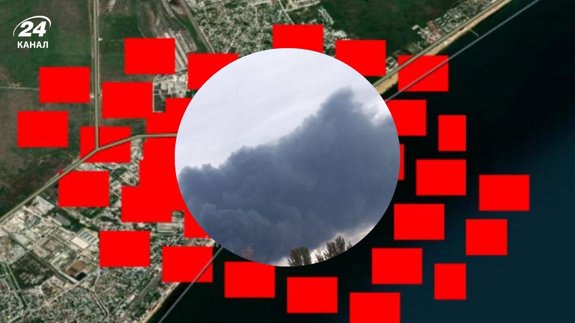 Масштабы пожара на нефтебазе в Феодосии видны из космоса - 24 Канал Масштабы пожара на нефтебазе в Феодосии видны из космоса - 24 Канал