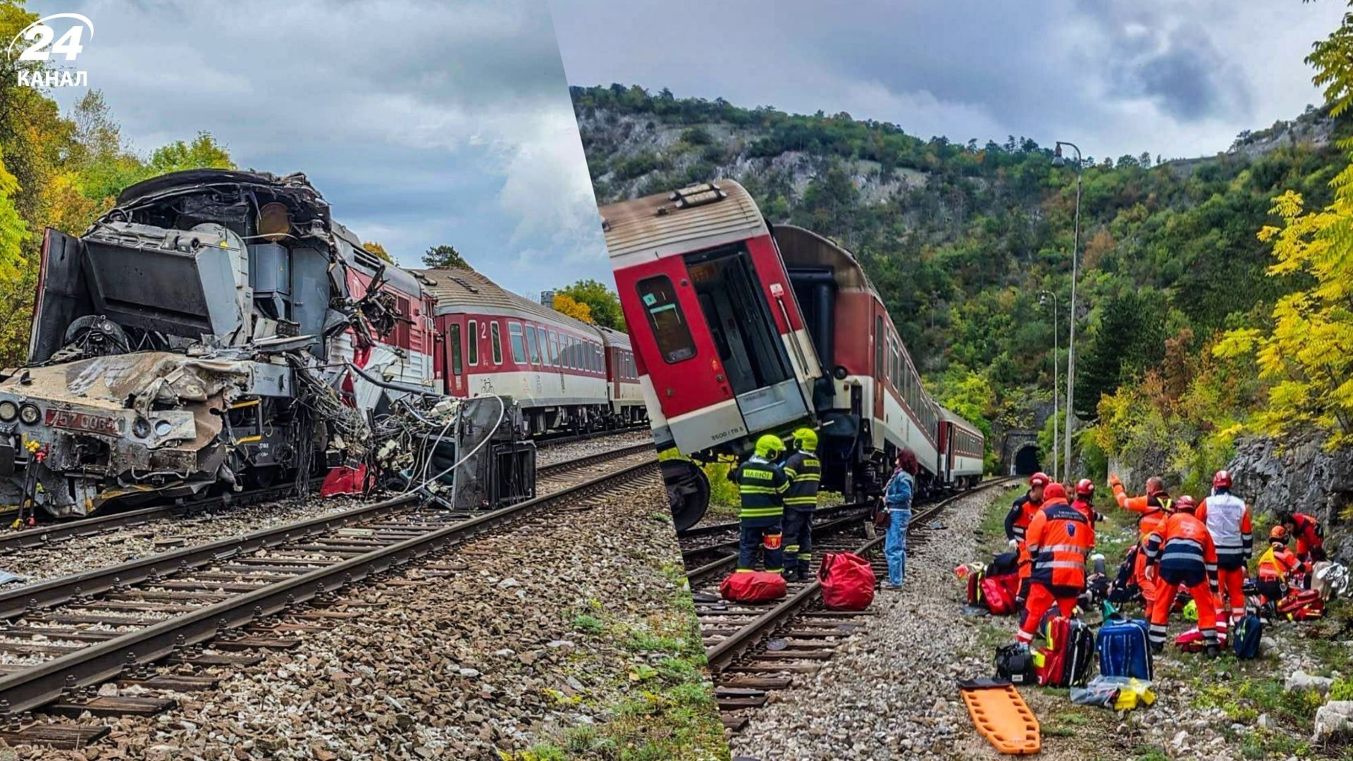 В Словакии столкнулись два поезда