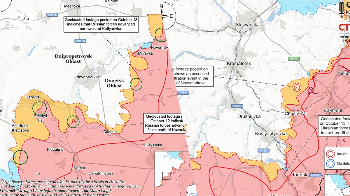 Карта боїв від ISW 14 жовтня Карта боїв від ISW 14 жовтня