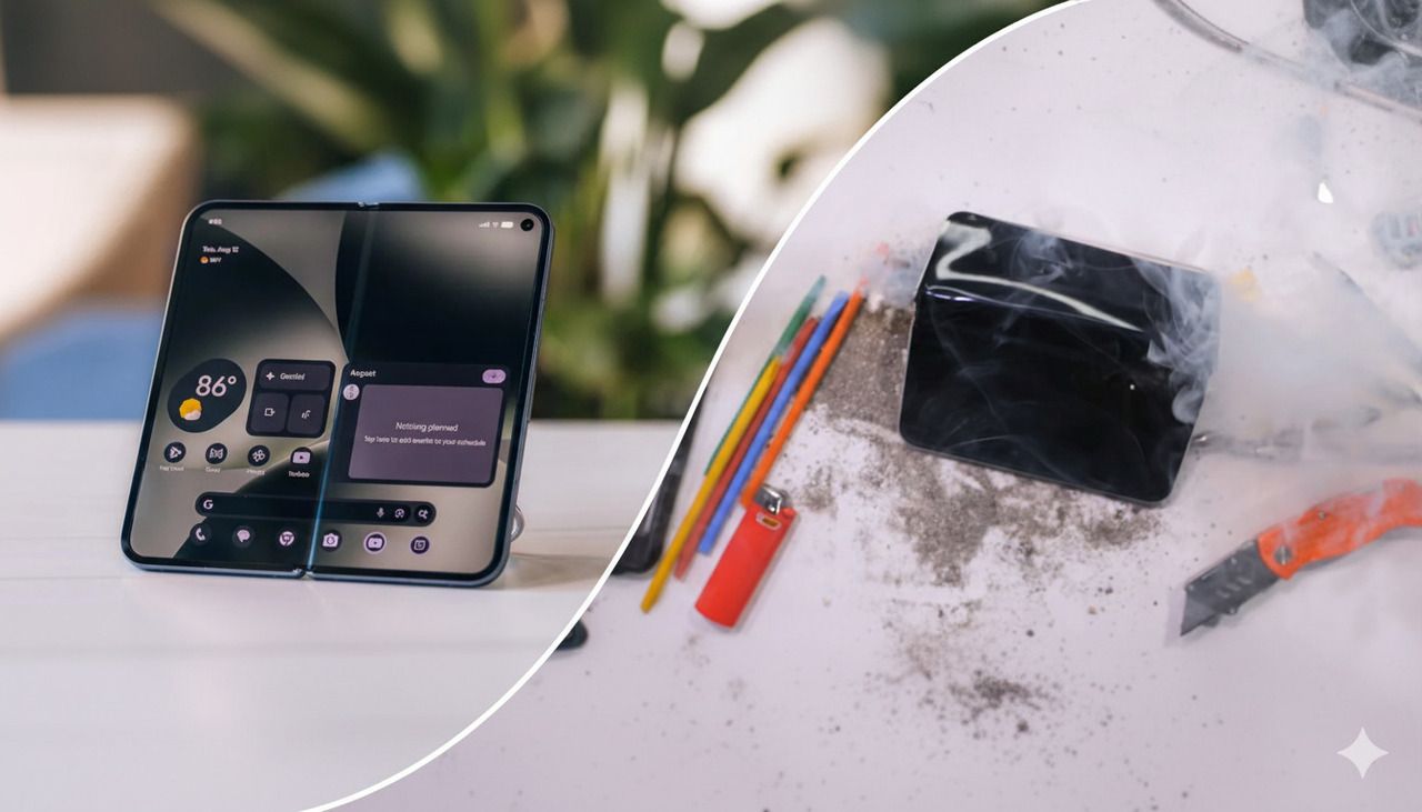 Pixel 10 Pro Fold взорвался во время теста на прочность от JerryRigEverything Pixel 10 Pro Fold взорвался во время теста на прочность от JerryRigEverything