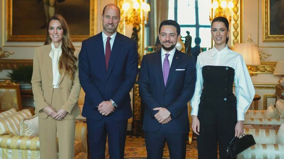 Кейт Міддлтон, принц Вільям, принц Хусейн і принцеса Раджва