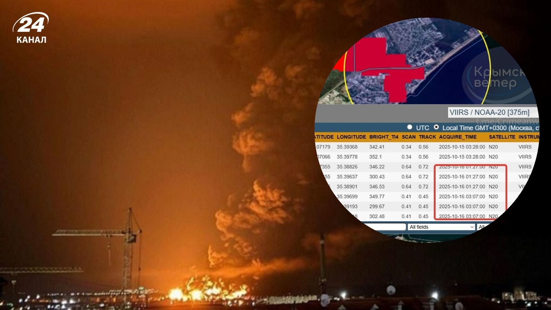 В оккупированной Феодосии четвертые сутки пылает нефтебаза
