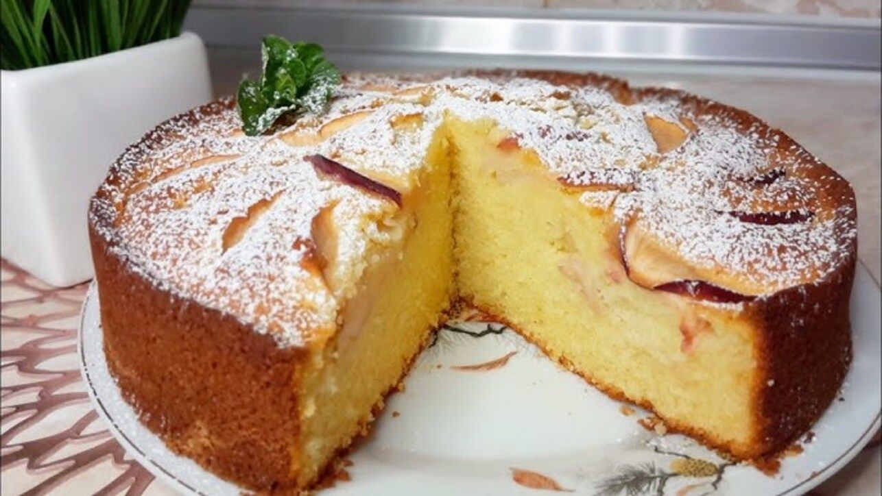 Яблочный манник – замечательное лакомство к чаепитию