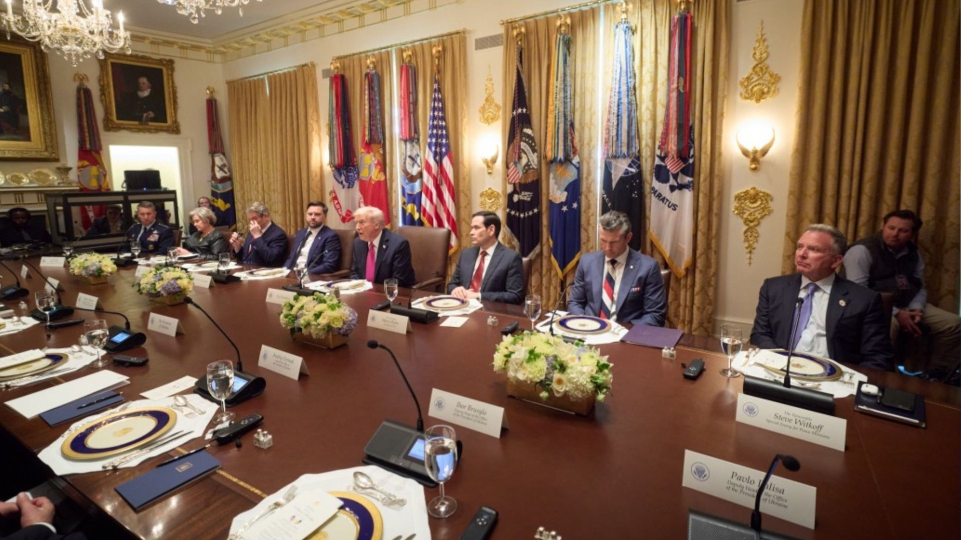 Меню Зеленского и Трампа во время ланча 17 октября 2025 года