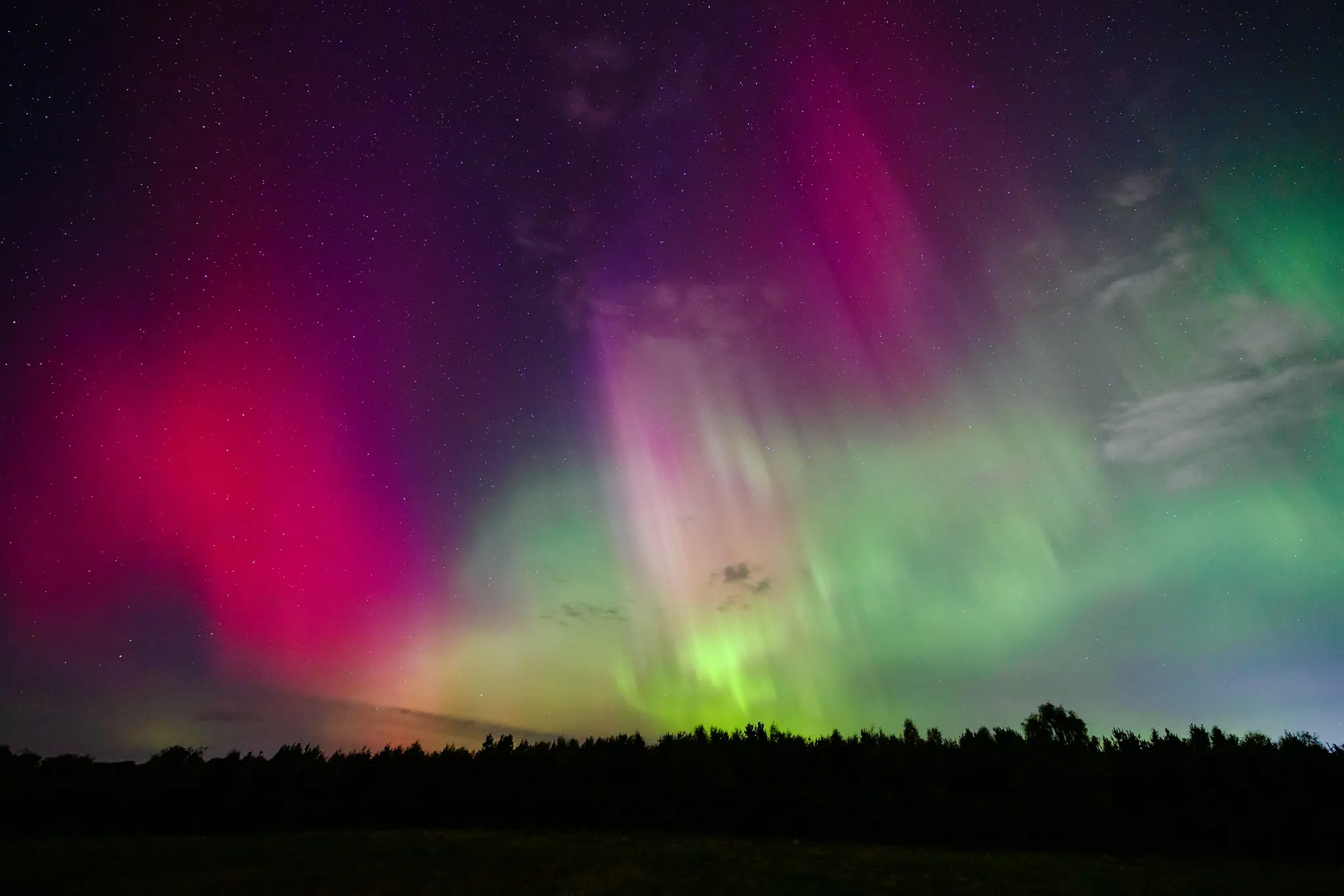 Полярное сияние над Шотландией