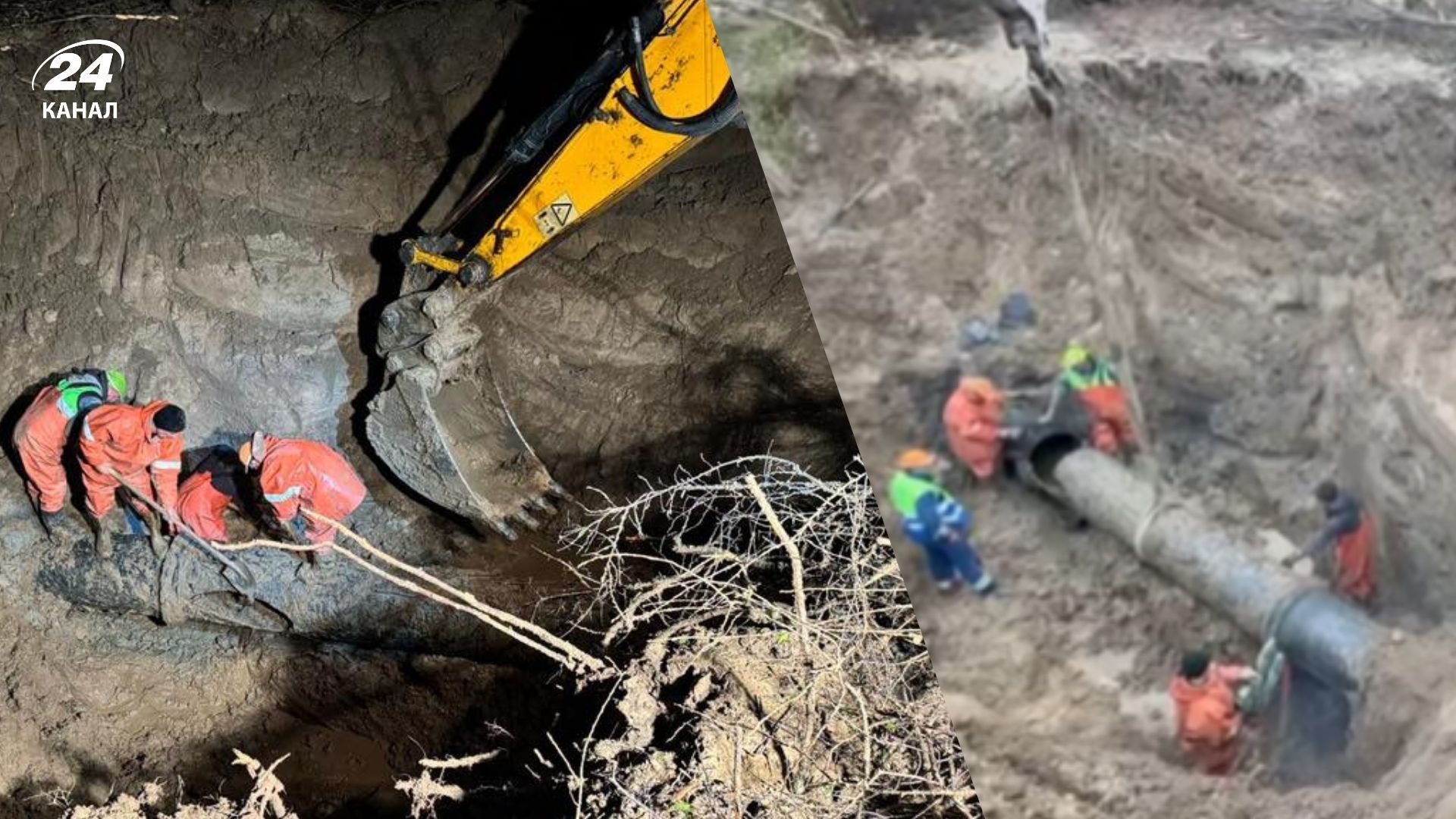 Ремонтные работы на водопроводе на Львовщине Ремонтные работы на водопроводе на Львовщине