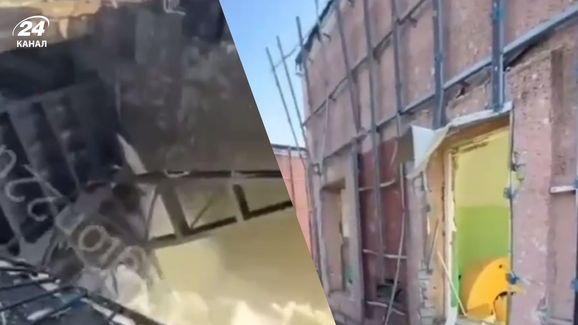 Наслідки удару по дамбі Бєлгородського водосховища Наслідки удару по дамбі Бєлгородського водосховища