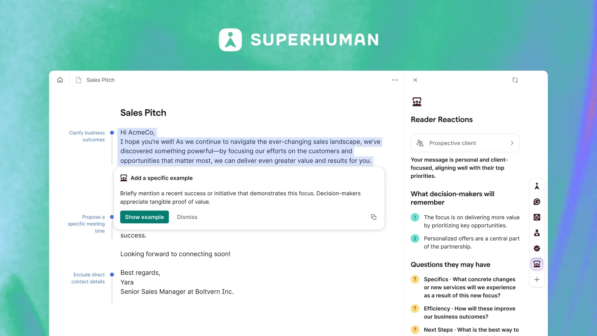 Інтерфейс Superhuman 