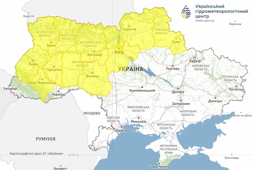 31 октября в Украине порывы ветра - карта 31 октября в Украине порывы ветра - карта