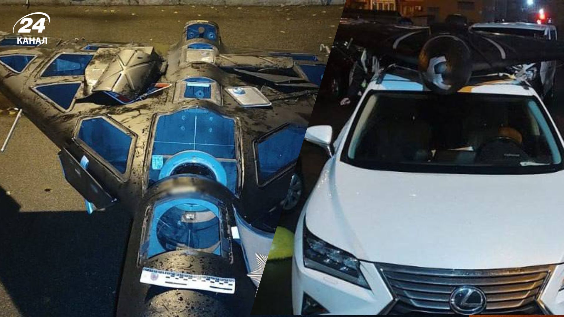 Киевлянин перевозил "Шахед" на крыше автомобиля Киевлянин перевозил "Шахед" на крыше автомобиля