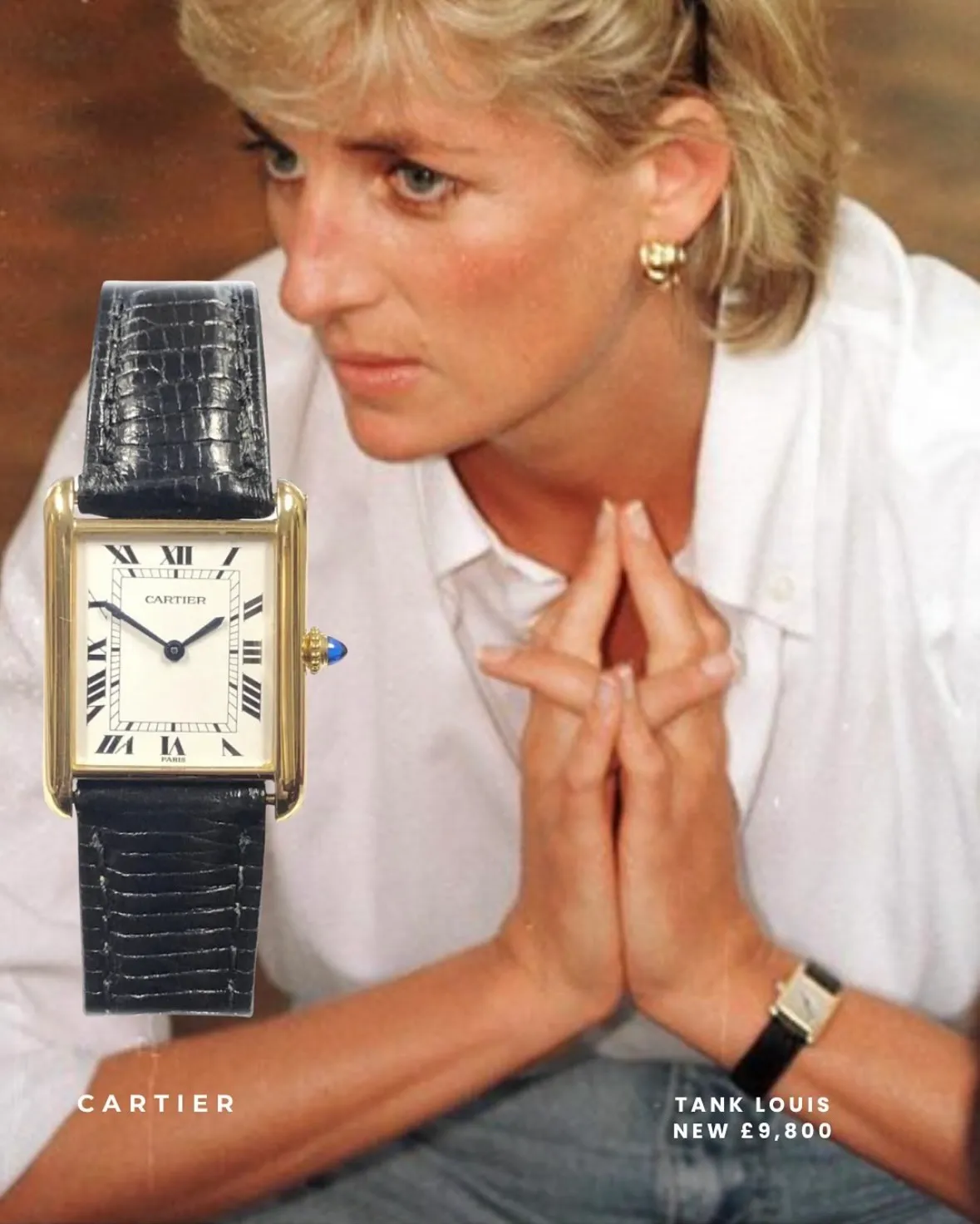 Годинник принцеси Діани від Cartier Tank Louis Годинник принцеси Діани від Cartier Tank Louis