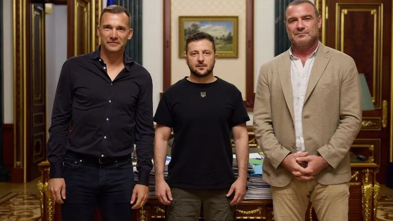 Лиев Шрайбер с Шевченко и Зеленский