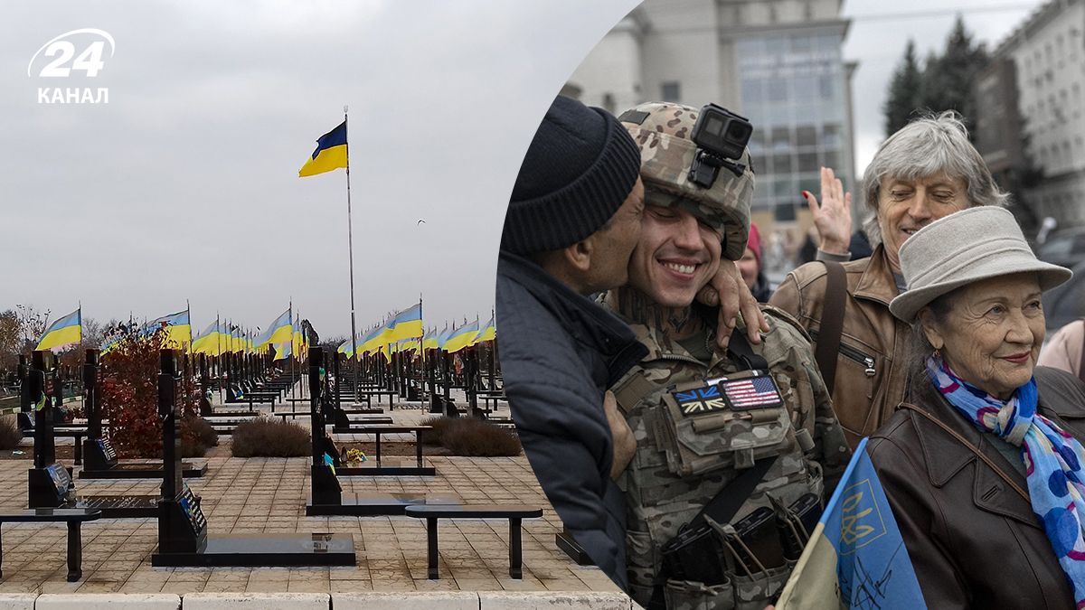 Військове кладовище у Херсоні, місцеві жителі зустрічають солдатів ЗСУ після деокупанції Військове кладовище у Херсоні, місцеві жителі зустрічають солдатів ЗСУ після деокупанції
