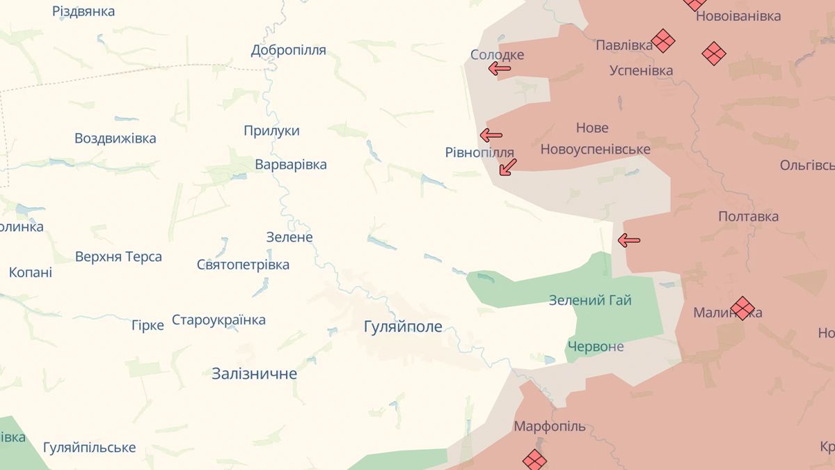 У DeepState розповіли про просування ворога у Запорізькій області