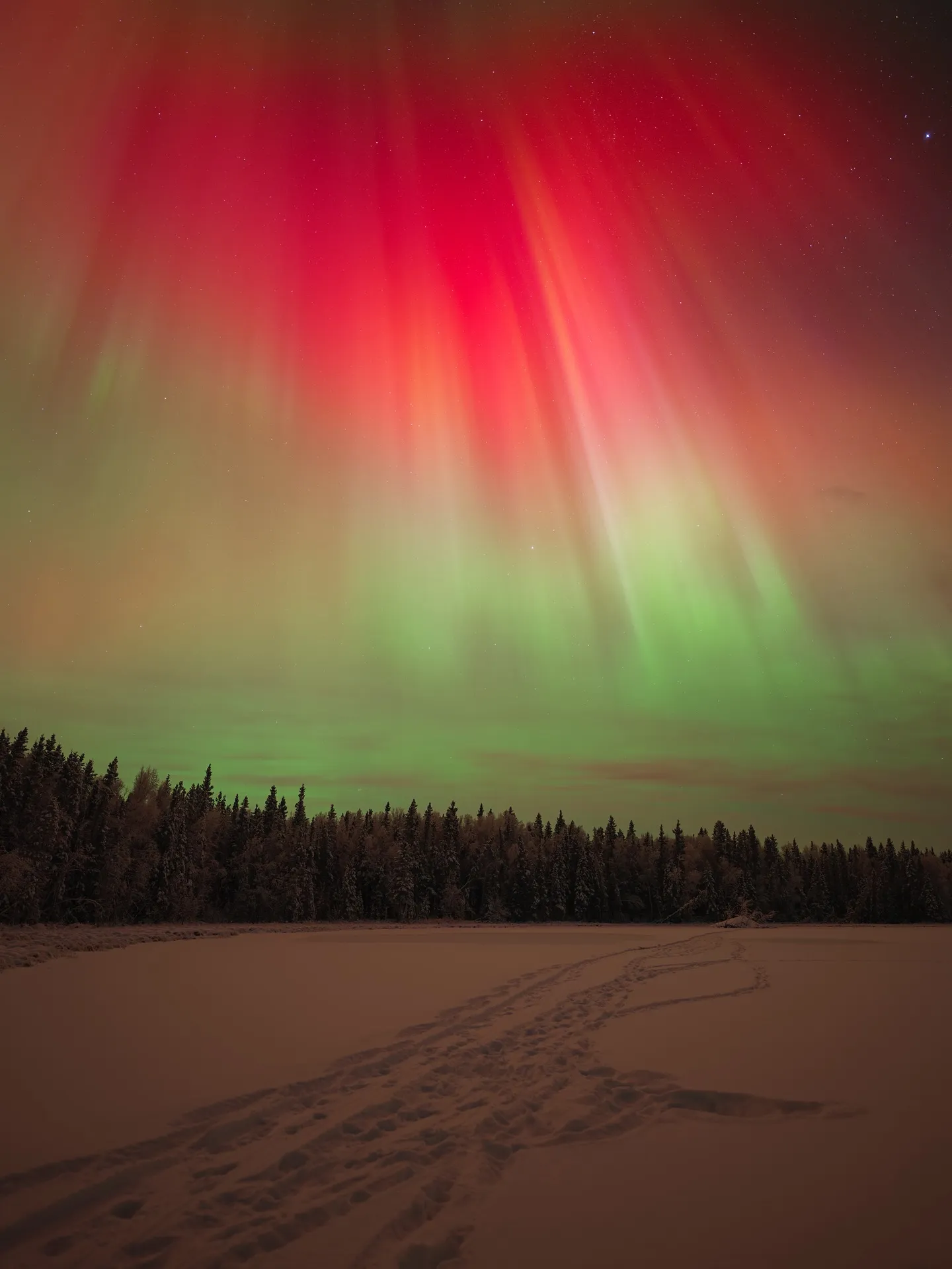 Полярное сияние в Фербенксе
