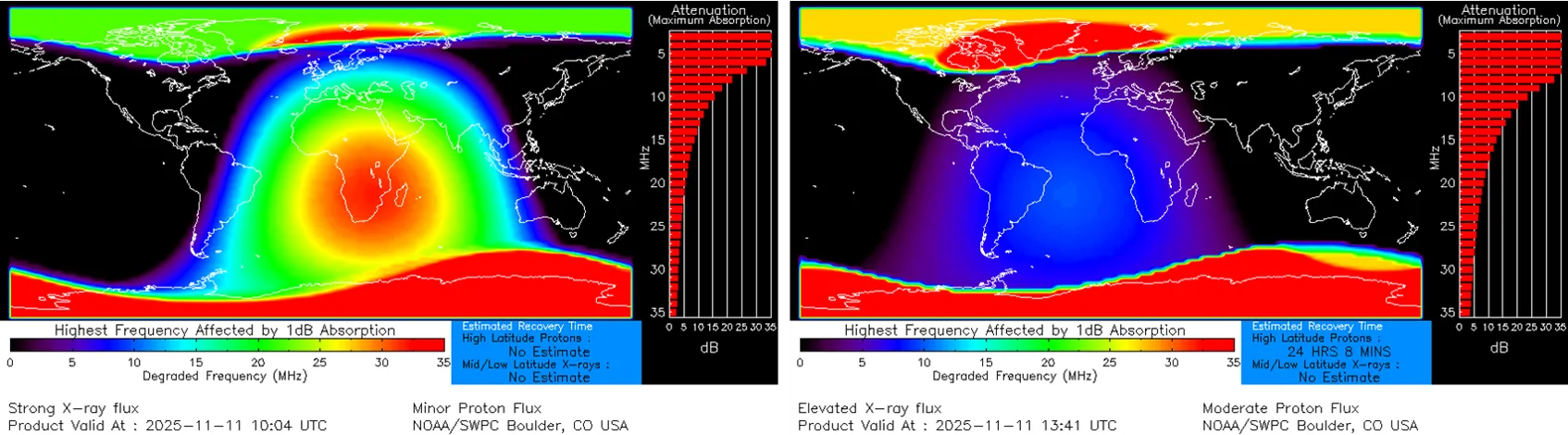Первые последствия вспышки – радиационная буря и помехи в радиосвязи