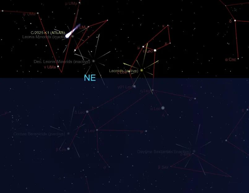 Как будет выглядеть нужная нам часть неба 17 ноября
