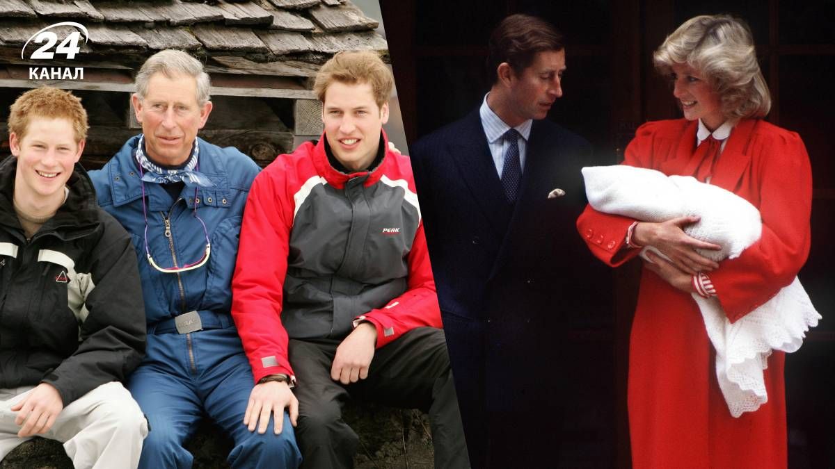 Король Чарльз III зі своїми синами Король Чарльз III зі своїми синами