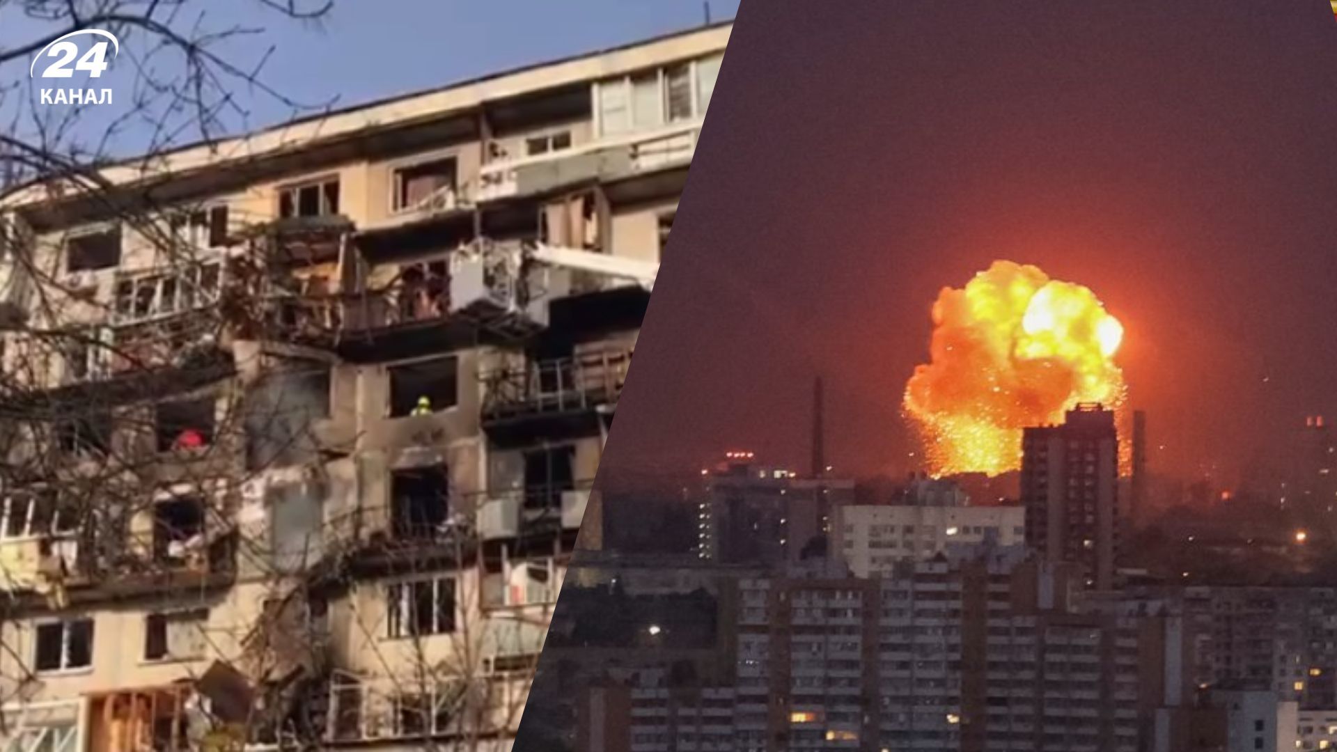 "Шахед" прошив частину багатоповерхівки в Києві "Шахед" прошив частину багатоповерхівки в Києві