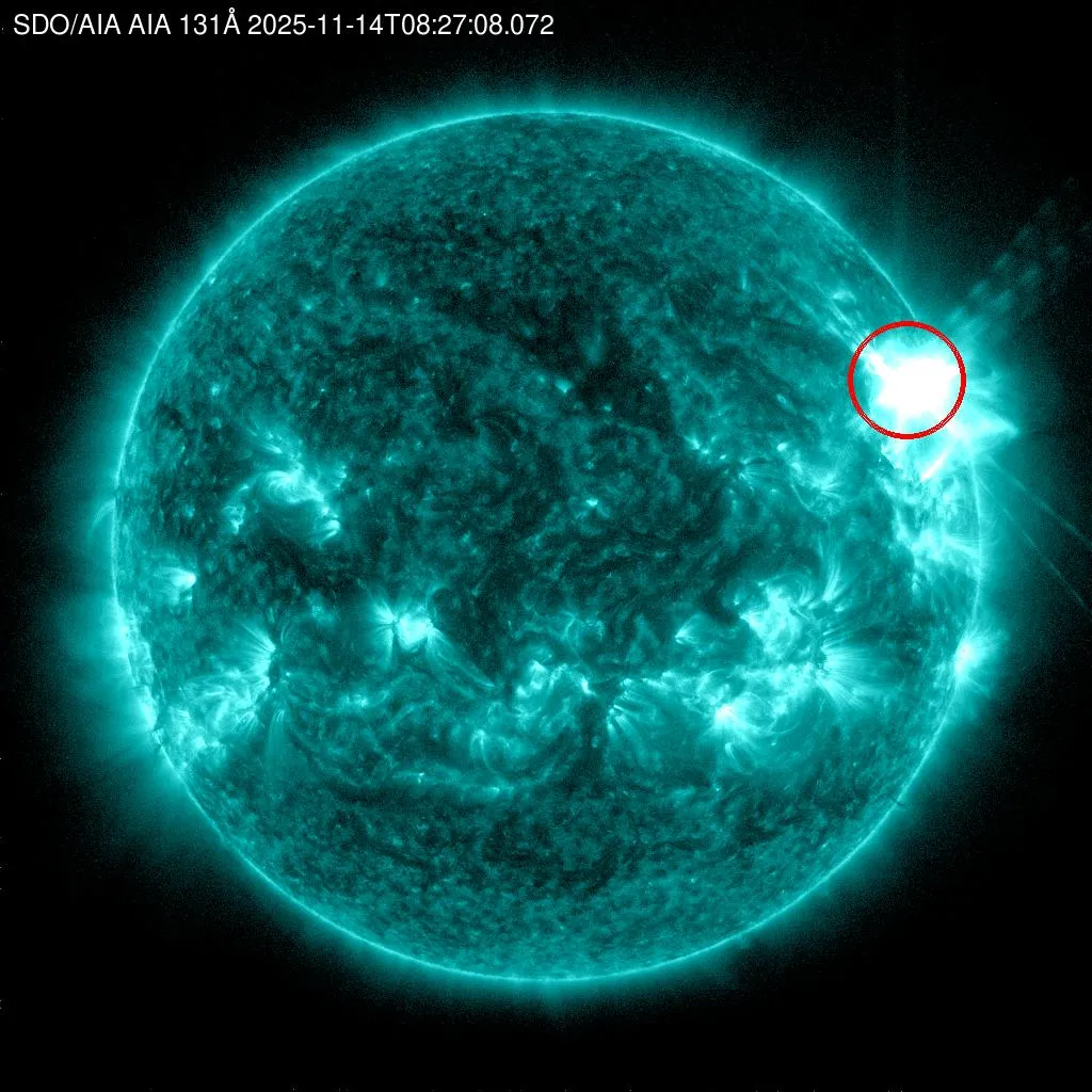 Солнечная вспышка 14 ноября 2025 года