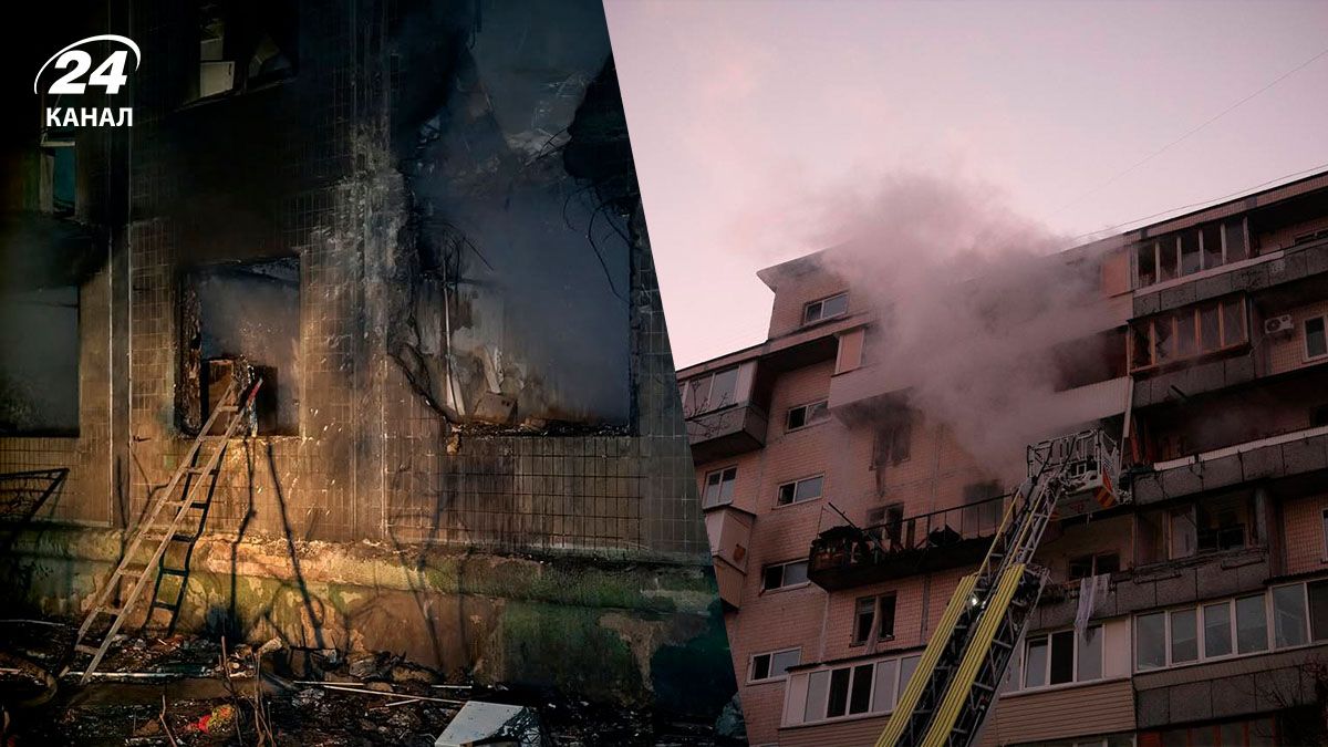 Поліція показала перші хвилини після комбінованого обстрілу Києва - 24 Канал