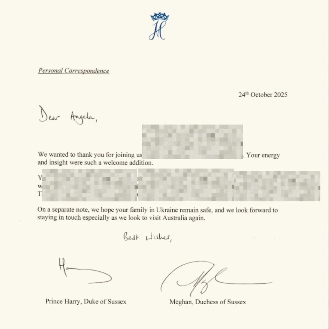 Лист герцога та герцогині Сассекських