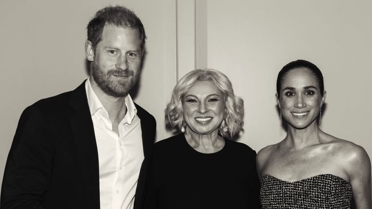 Анжела Перл с принцем Гарри и Меган Маркл Анжела Перл с принцем Гарри и Меган Маркл