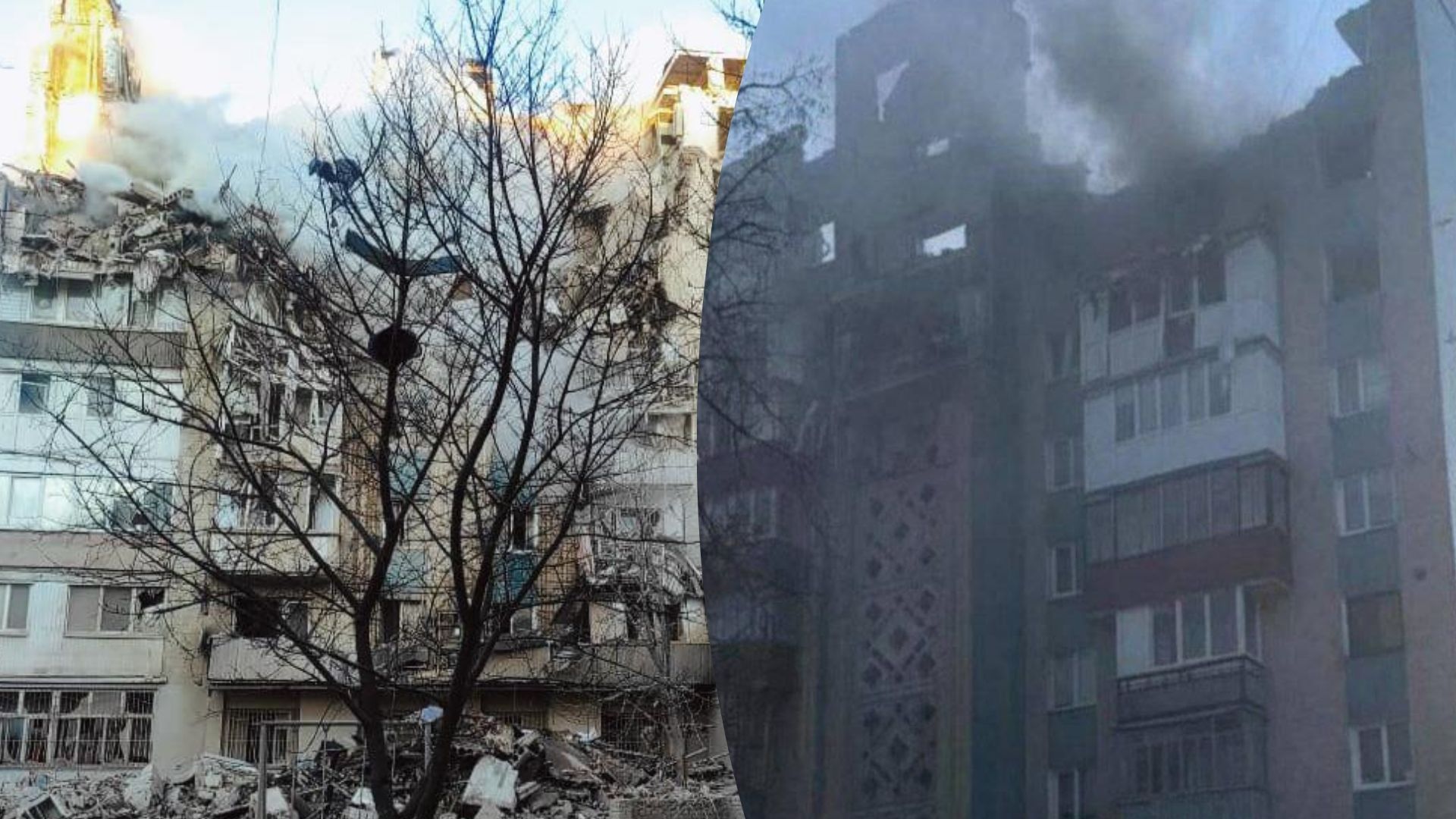 Последствия удара по Тернополю Последствия удара по Тернополю