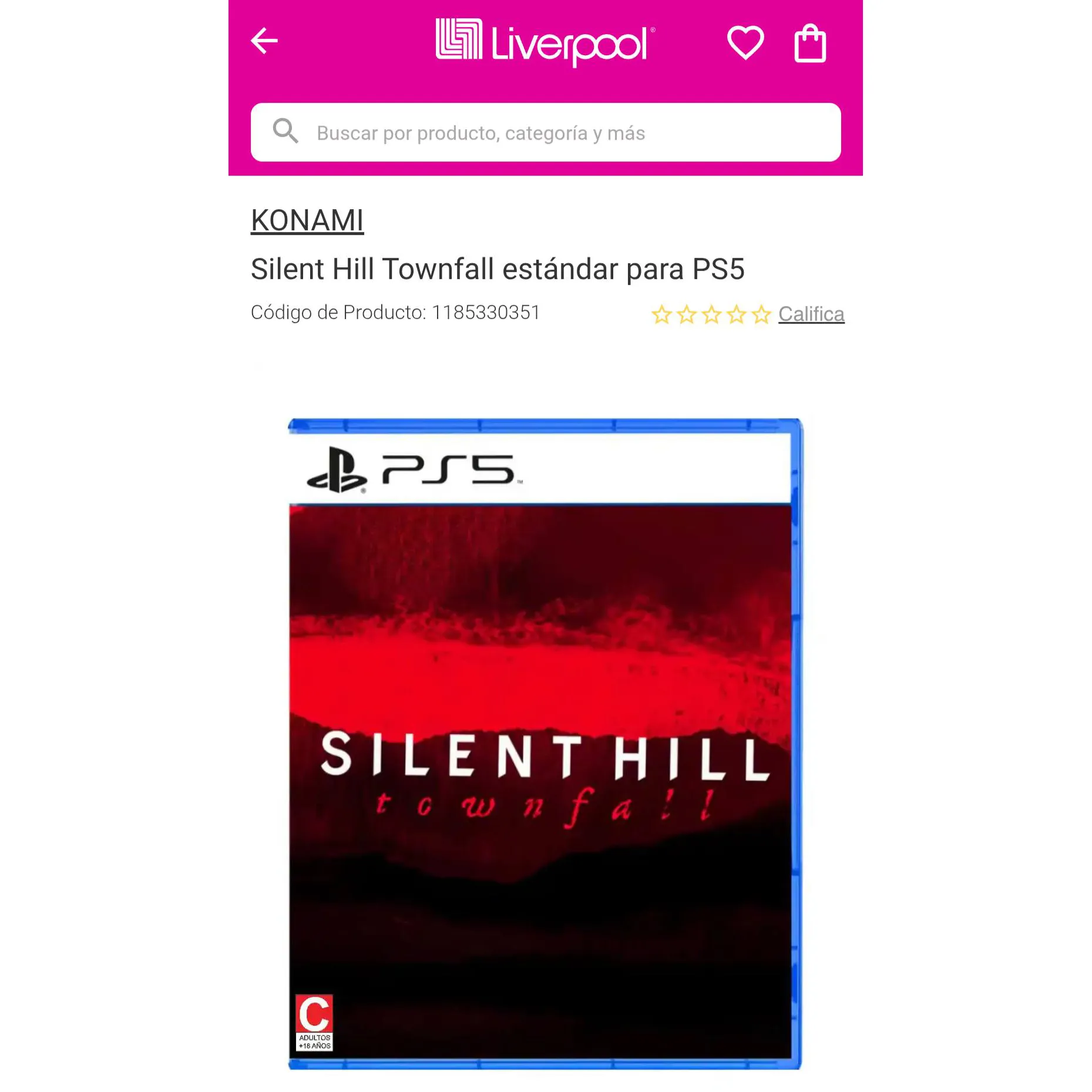 Так выглядела страница игры на сайте Liverpool Mexico до ее удаления Так выглядела страница игры на сайте Liverpool Mexico до ее удаления