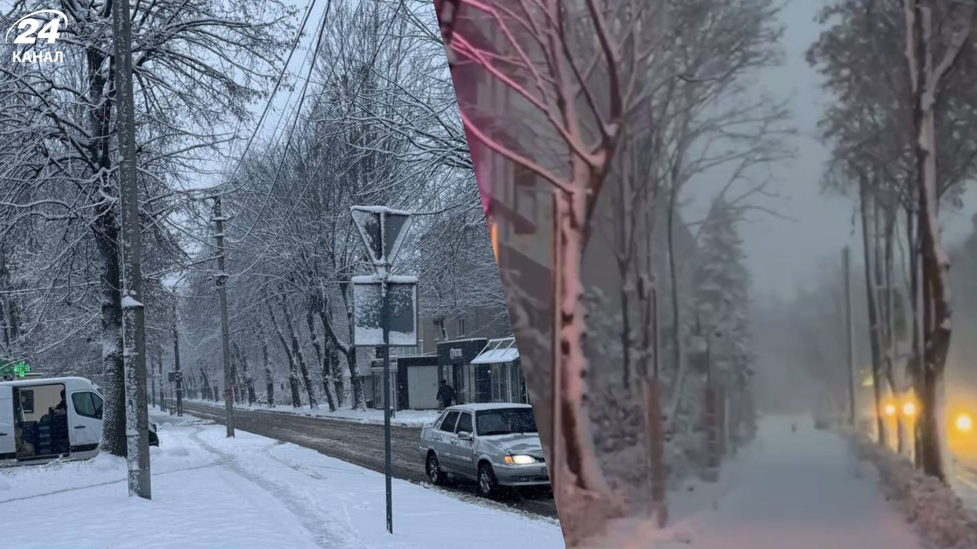 "Білі мухи налетіли": Львів і область засипало снігом - 24 Канал "Білі мухи налетіли": Львів і область засипало снігом - 24 Канал