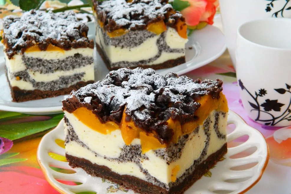 Чизкейк с персиками Чизкейк с персиками