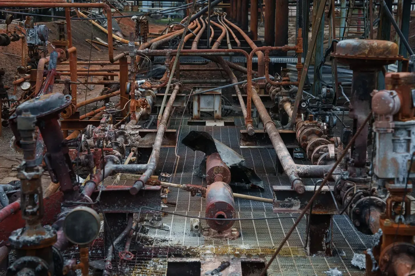 Последствия удара по газовому объекту Нафтогаза / Associated Press