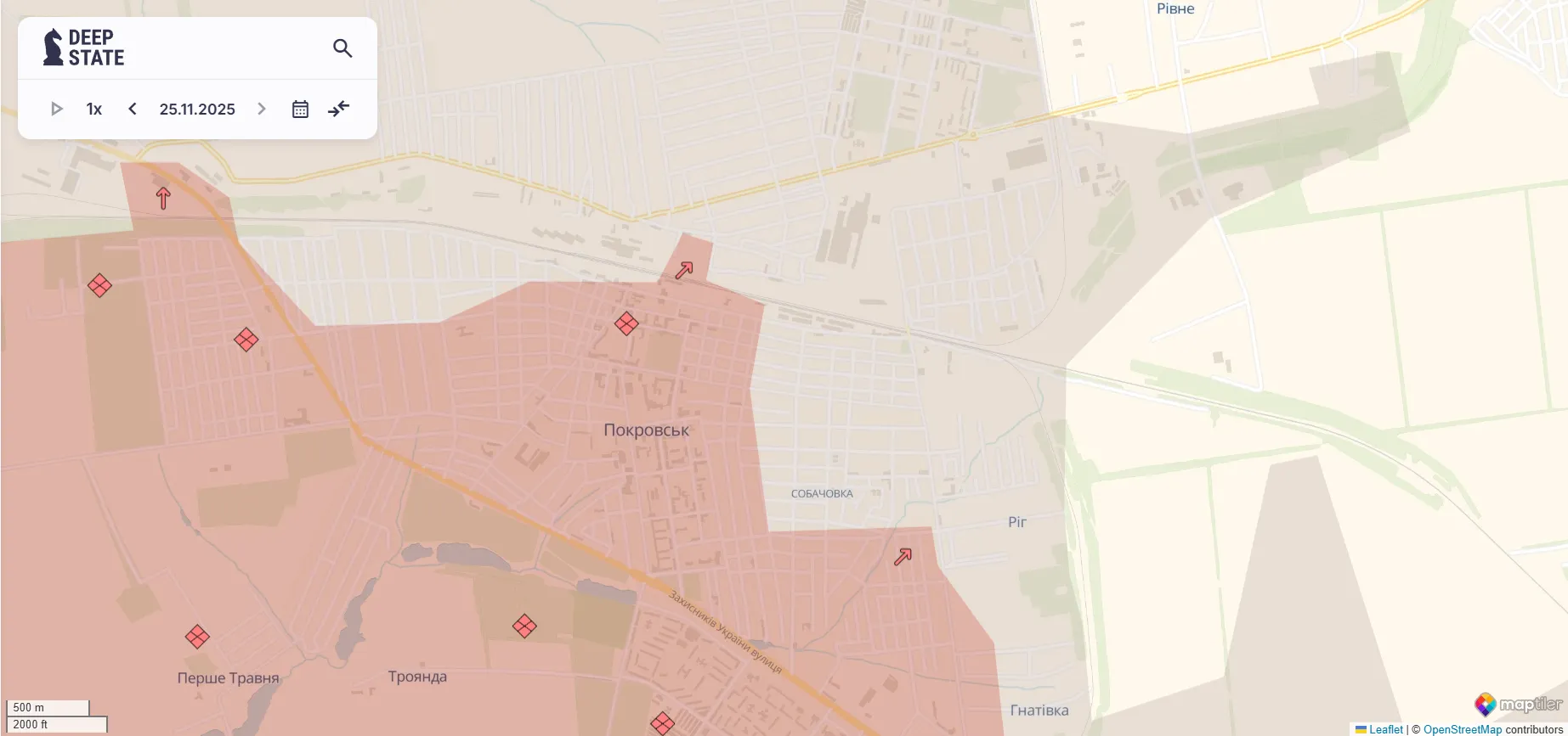 карта Покровськ 