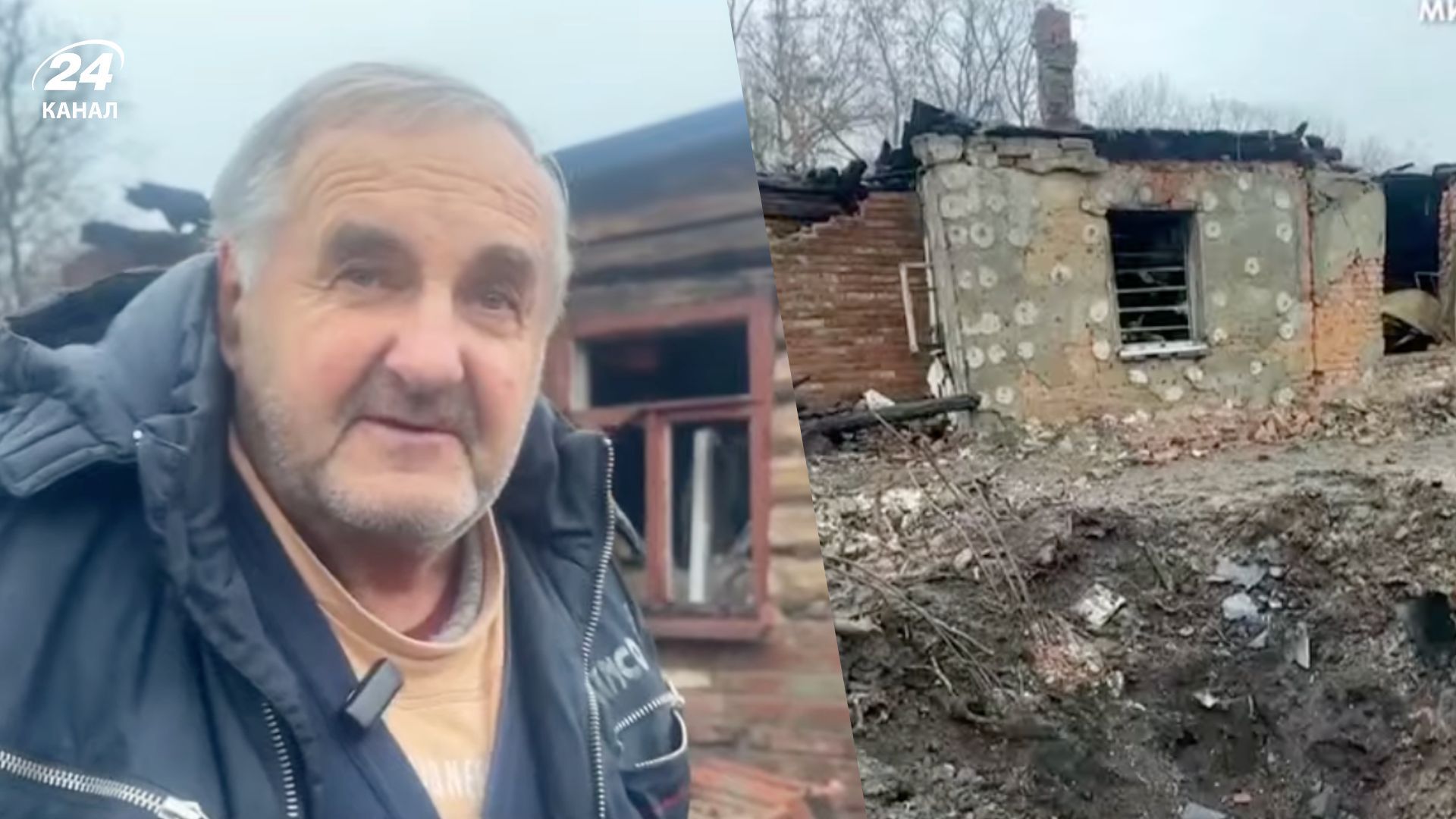 Росіяни знищили будинок пенсіонера Володимира Кравцова Росіяни знищили будинок пенсіонера Володимира Кравцова