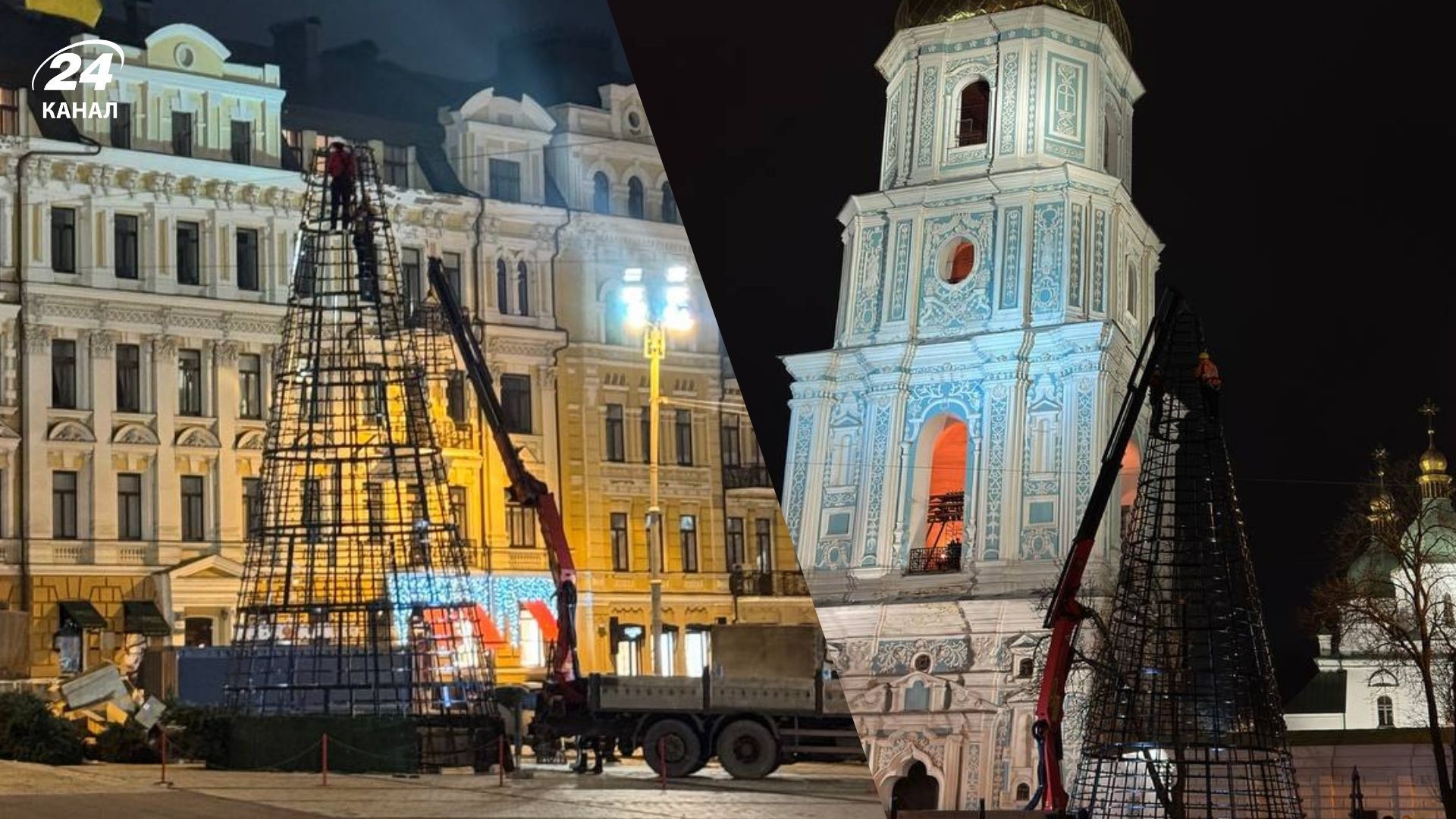 Главную елку страны устанавливают на Софийской площади