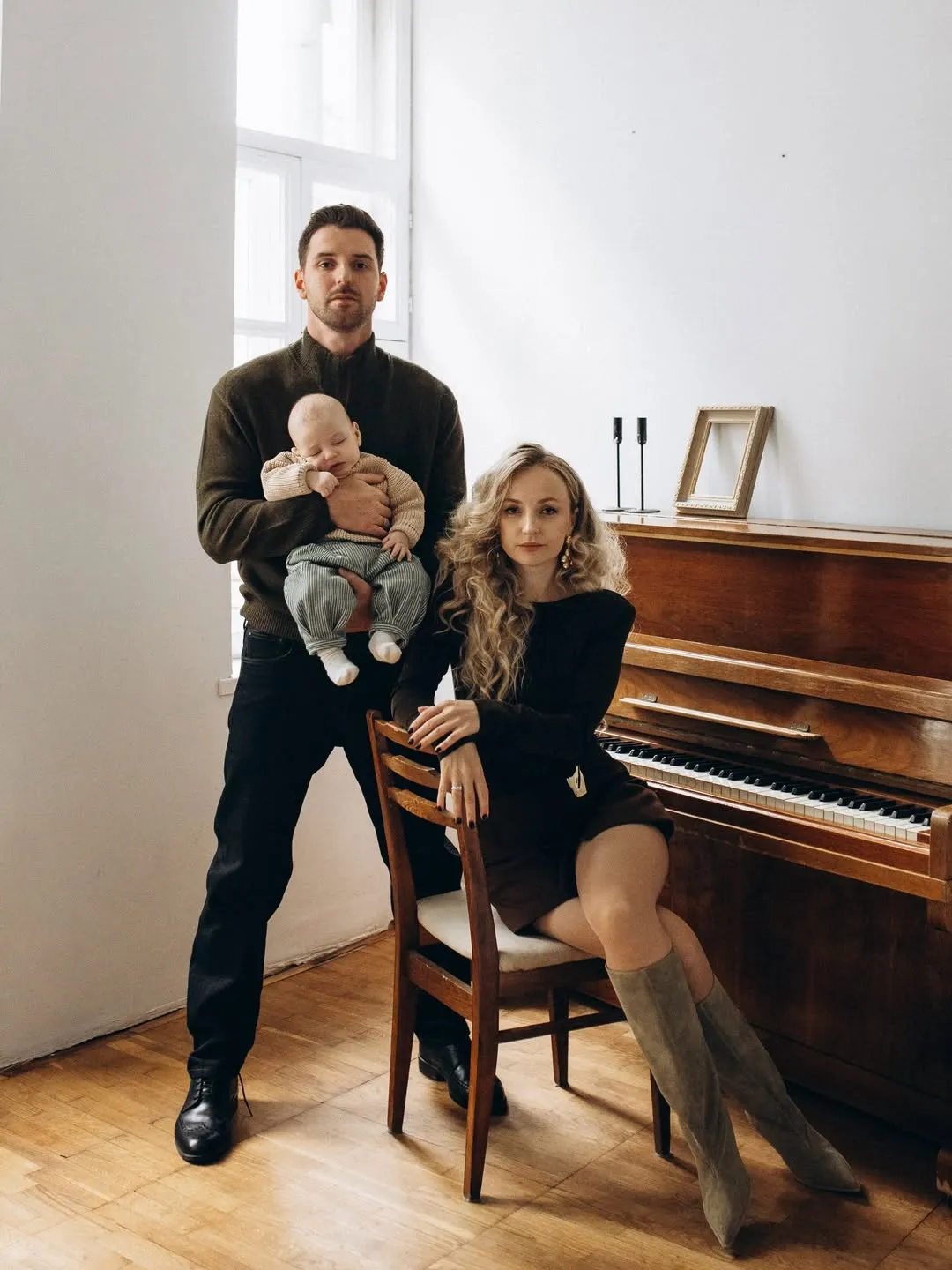 Павло Текучев зі сім'єю