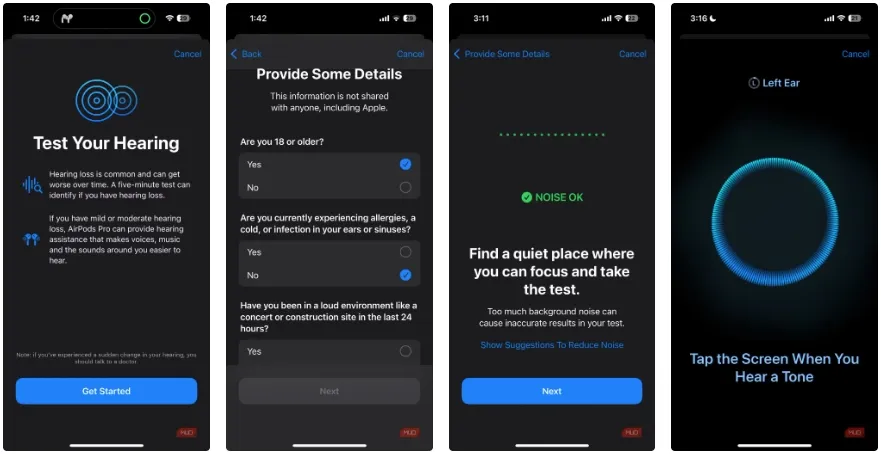 Тест слуха Apple Hearing Test на iPhone